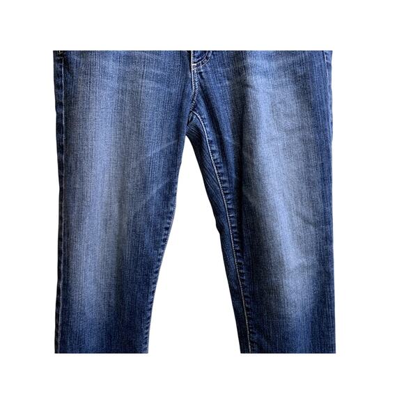 AG Adriano Goldschmied Women Jean 30R 33x26 Blue Stilt Roll Up Cigarette Low Ris - Picture 2 of 11